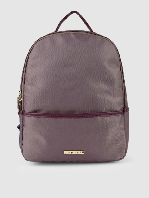 

Caprese Women Taupe Solid Backpack