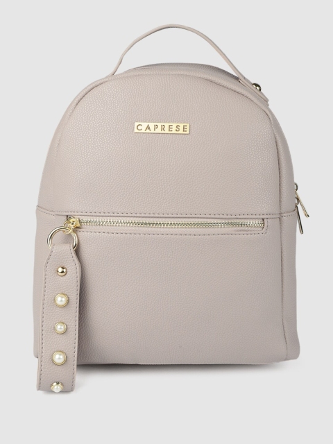 

Caprese Women Grey ROME Textured Backpack