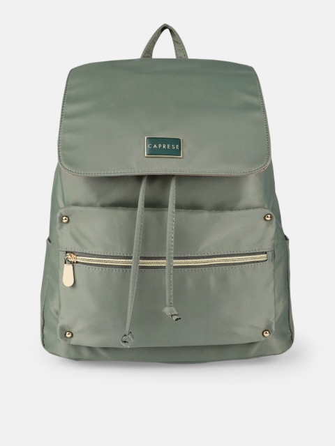 

Caprese Women Olive Green Solid Backpack