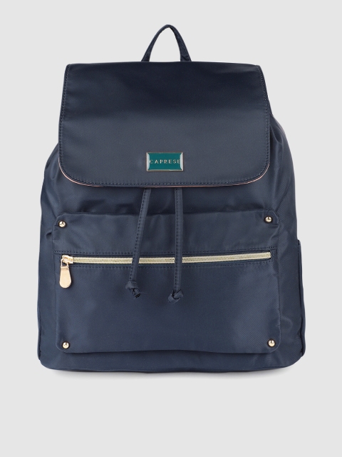 

Caprese Women Navy Blue Solid Backpack