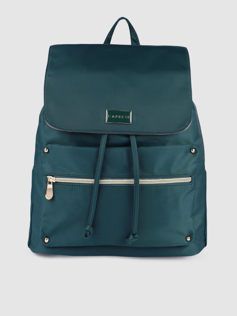 

Caprese Women Teal Green Solid Backpack