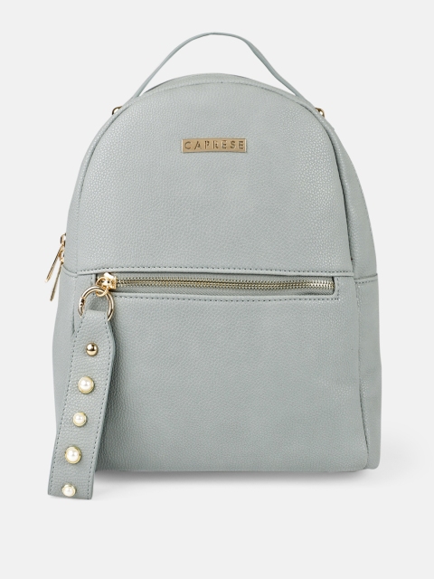 

Caprese Women Grey Textured Backpack