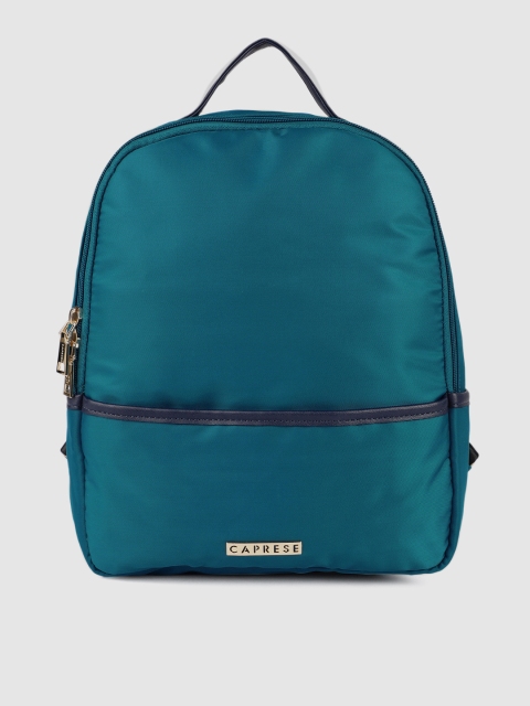 

Caprese Women Teal Blue Solid Backpack