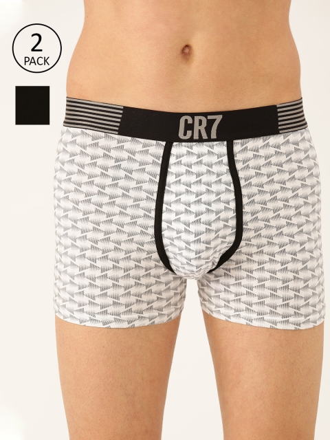 

CR7 Cristiano Ronaldo Men Pack of 2 Trunks 8302-49-534, Black