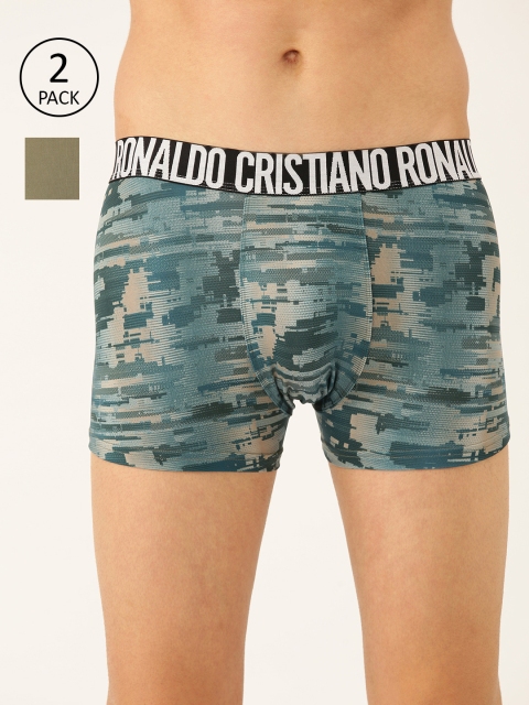 

CR7 Cristiano Ronaldo Men Pack of 2 Trunks 8502-49-421, Olive