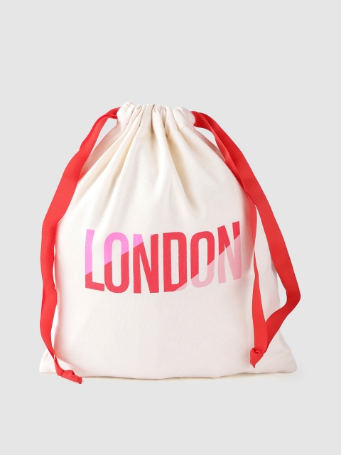 

Accessorize Women Off-White & Red Printed Laundry Pouch