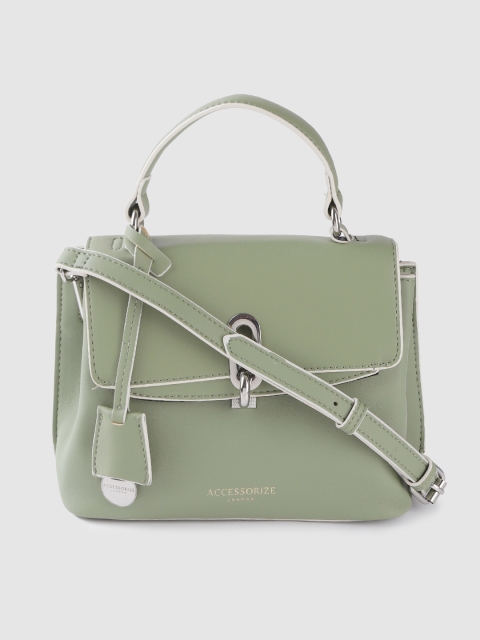 

Accessorize Olive Green Solid Satchel