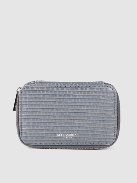 

Accessorize Women Blue Croc Textured Jewellery Box