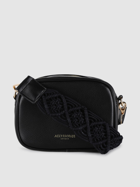 

Accessorize Black Solid Sling Bag