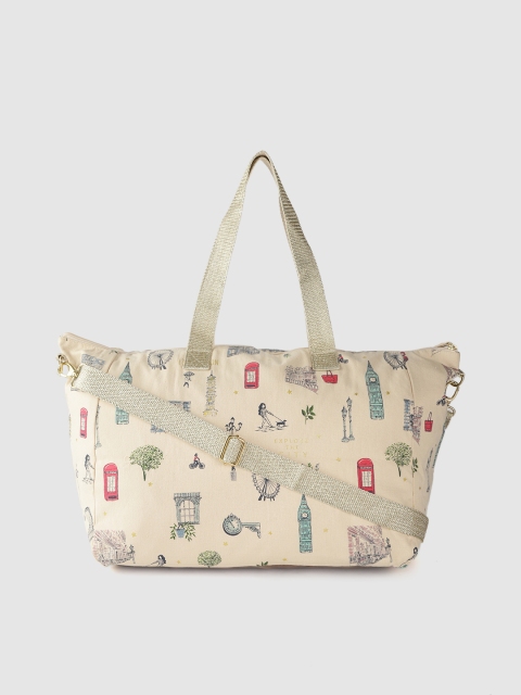 

Accessorize Cream-Coloured Printed Oversized Shoulder Bag