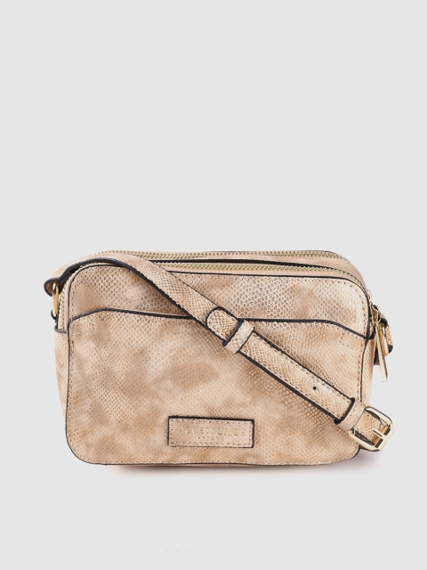 

Accessorize Rose Gold-Toned Snakeskin Textured Sling Bag