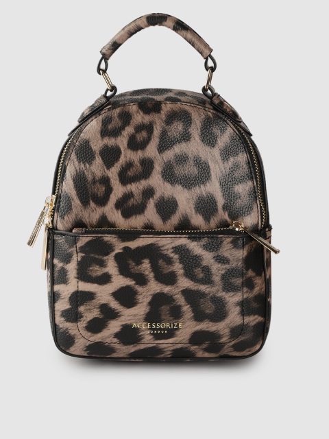 

Accessorize Women Black & Brown Animal Printed Backpack