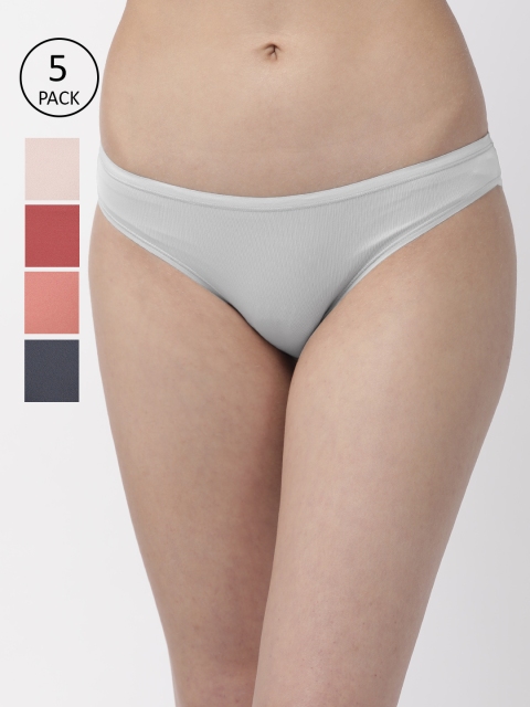 

Marks & Spencer Women Pack of 5 Solid Thongs T611263X, Pink