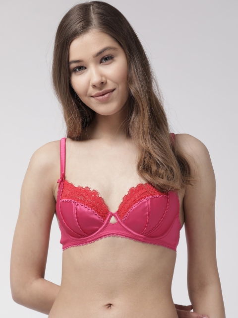 

Marks & Spencer Pink Solid Underwired Non Padded Balconette Bra T817721N