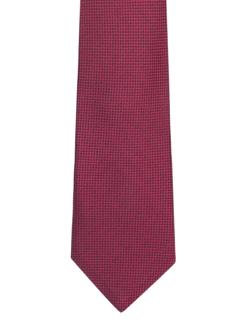 

Louis Philippe Red & Navy Blue Woven Design Broad Tie