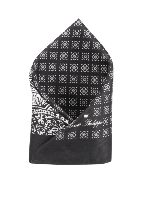 

Louis Philippe Men Black Printed Pocket Square