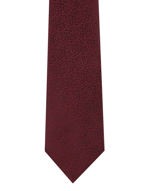 

Louis Philippe Maroon Woven Design Broad Tie