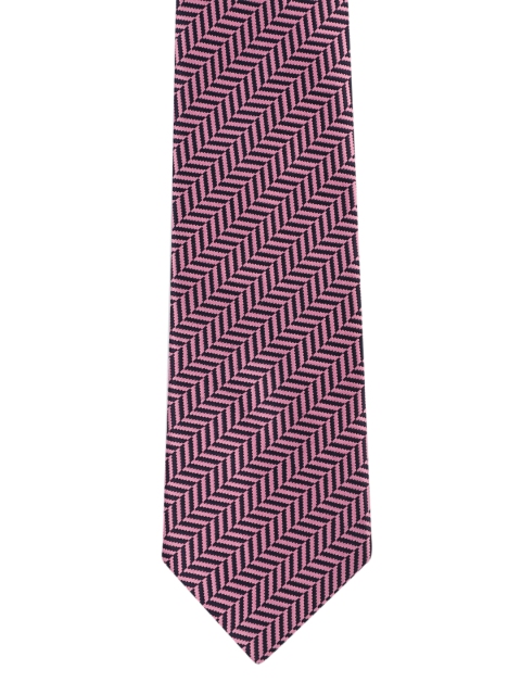 

Louis Philippe Pink Woven Design Broad Tie