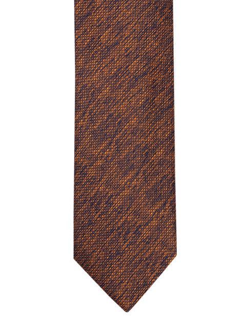 

Louis Philippe Men Orange & Blue Woven Design Broad Tie