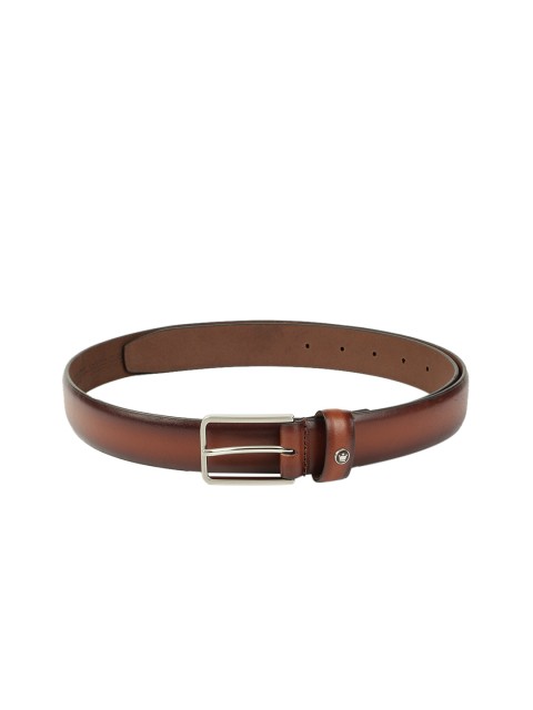 

Louis Philippe Men Tan Brown Solid Leather Belt