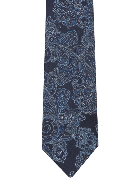 

Louis Philippe Navy Blue Woven Design Broad Tie