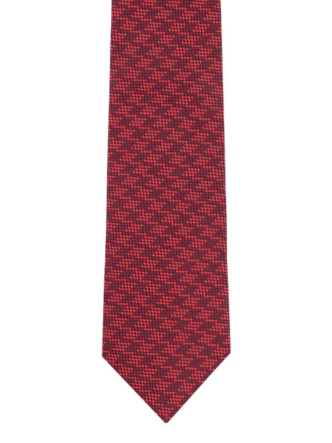 

Louis Philippe Maroon Woven Design Broad Tie