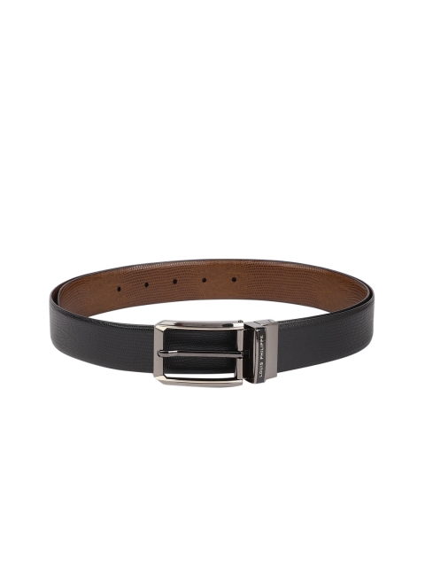 

Louis Philippe Men Black & Brown Genuine Leather Textured Reversible Belt