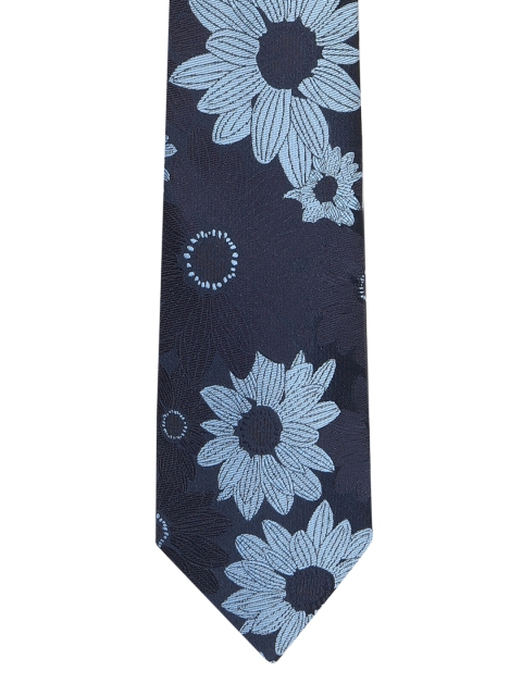 

Louis Philippe Navy Blue Woven Design Broad Tie