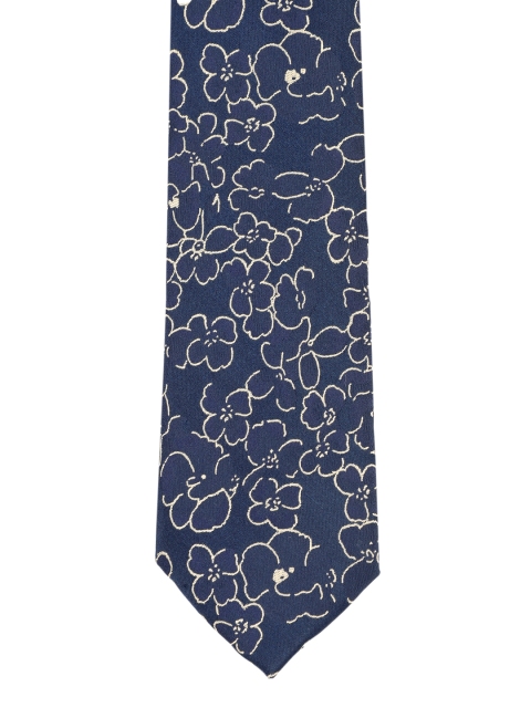 

Louis Philippe Navy Blue Woven Design Broad Tie
