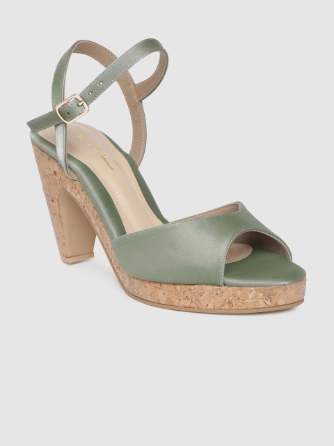 

Mast & Harbour Women Green Solid Peep Toes