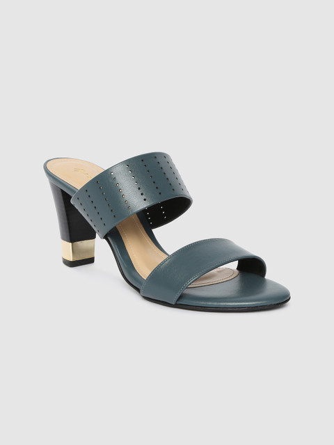 

Mast & Harbour Women Teal Solid Block Heels