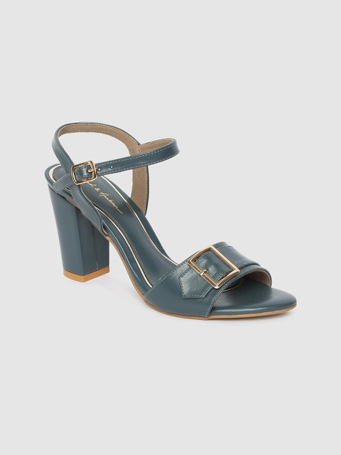 

Mast & Harbour Women Teal Solid Block Heels