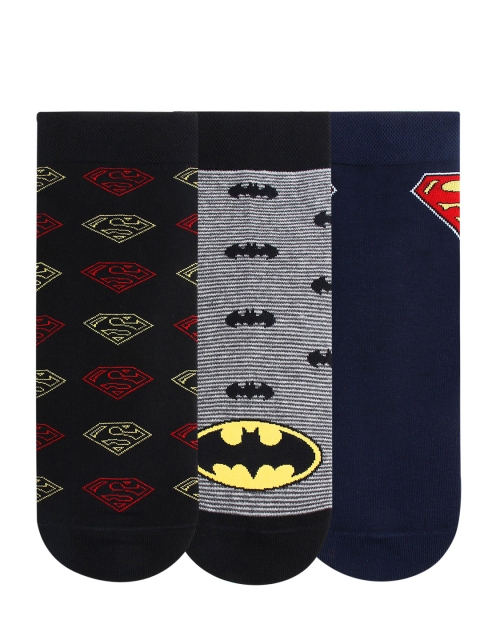 

Bonjour Men Pack of 3 Assorted Batman Ankle-Length Socks