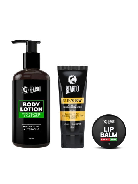 

BEARDO Set Of 3 Grooming Products, Transparent