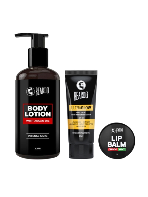 

BEARDO Set Of 3 Grooming Products, Black