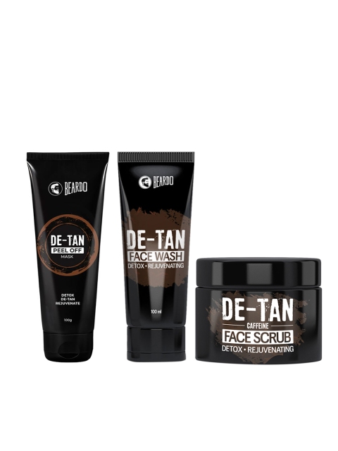 

BEARDO Men Set of 3 Facial Care Kit, Black