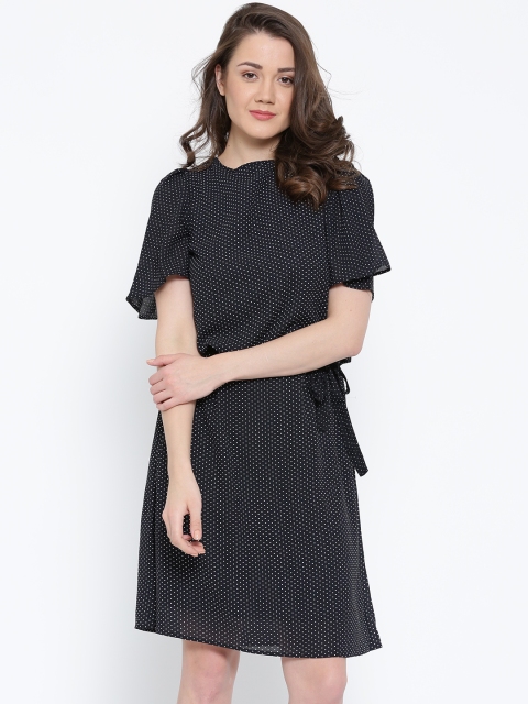 

Tokyo Talkies Black Printed Midi Dress