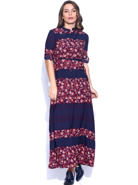 

Tokyo Talkies Purple Printed Maxi Dress