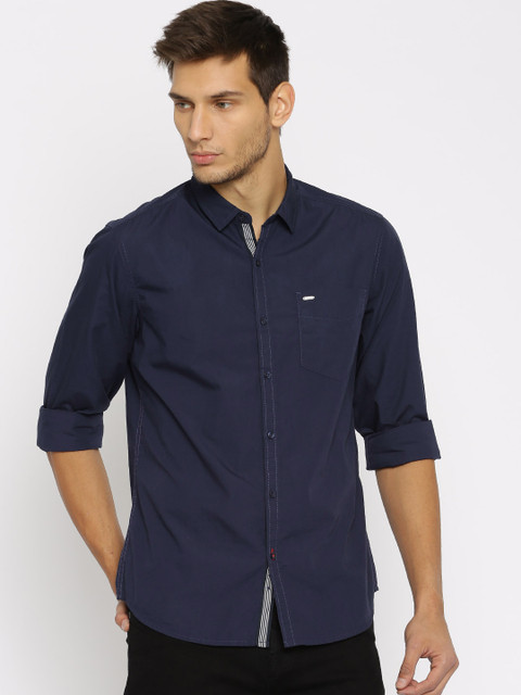 

Lee Navy Smart Slim Fit Casual Shirt, Navy blue
