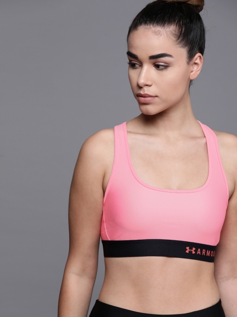 

UNDER ARMOUR Pink Crossback Seamless Sports Bra 1307200-691