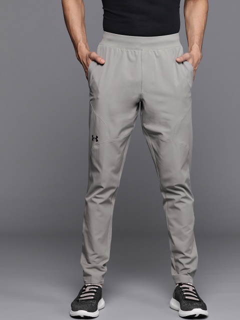 

UNDER ARMOUR Men Grey Flex Woven Tapered Slim Fit Solid Track Pants