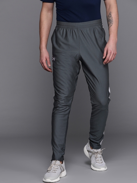 

UNDER ARMOUR Men Charcoal Grey Sportstyle Pique Solid Slim Fit Track Pants