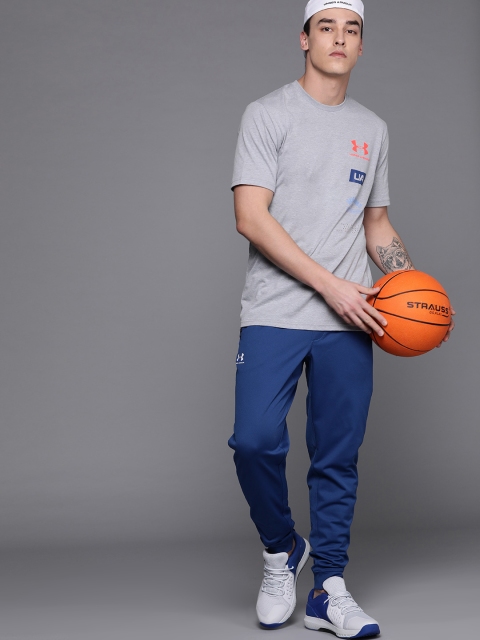 

UNDER ARMOUR Men Blue Sportstyle Tricot Solid ColdGear Joggers