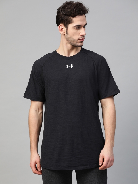 

UNDER ARMOUR Men Black Charged SS Training Pure Cotton T-shirt