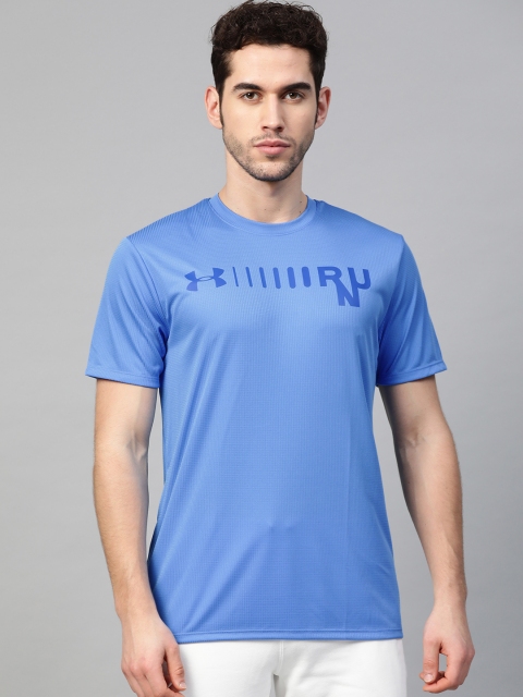 

UNDER ARMOUR Men Blue Speed Stride Graphic Short Sleeve Running T-Shirt