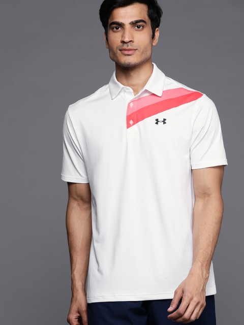 

UNDER ARMOUR Men White Playoff 2.0 Solid Polo T-Shirt