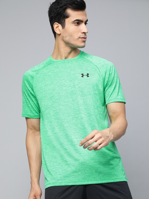 

UNDER ARMOUR Men Green Technology 2.0 Self Design Training T-Shirt