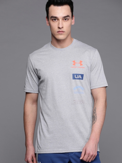 

UNDER ARMOUR Men Grey Melange Originators of Performance Back Printed Training T-Shirt