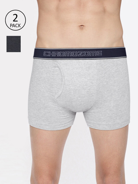 

Chromozome Mens Pack Of 2 Trunks IT21, Grey