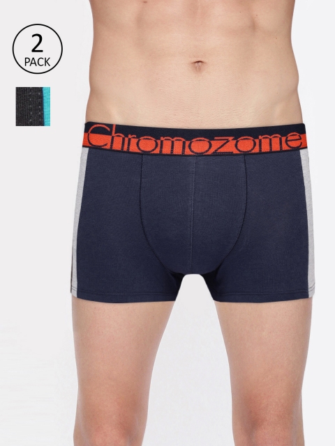 

Chromozome Mens Pack Of 2 Trunks WS11, Navy blue